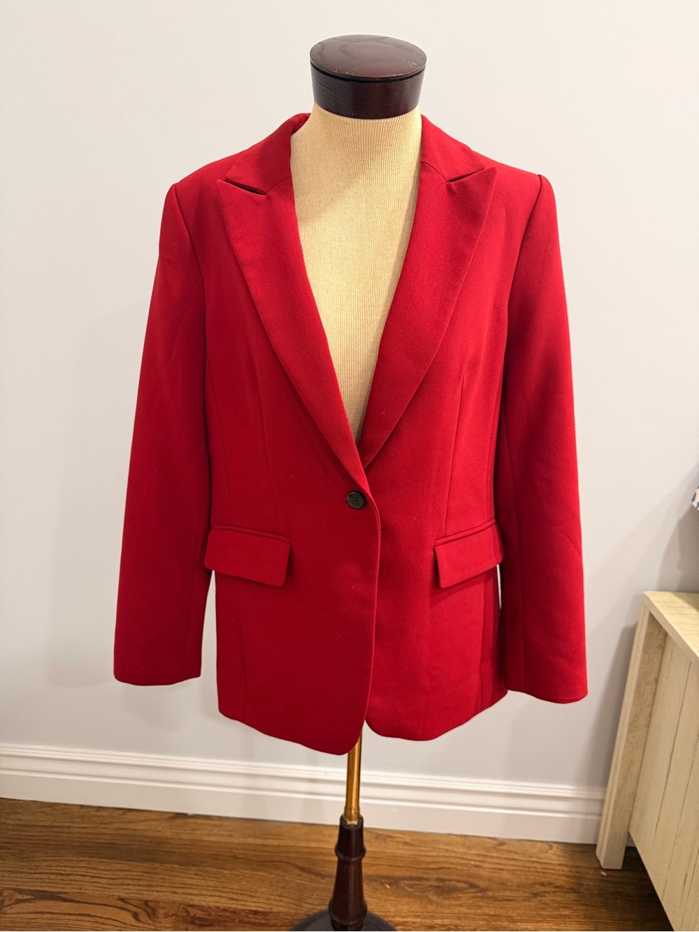 Banana Republic Red Tailored Single-Button Blazer